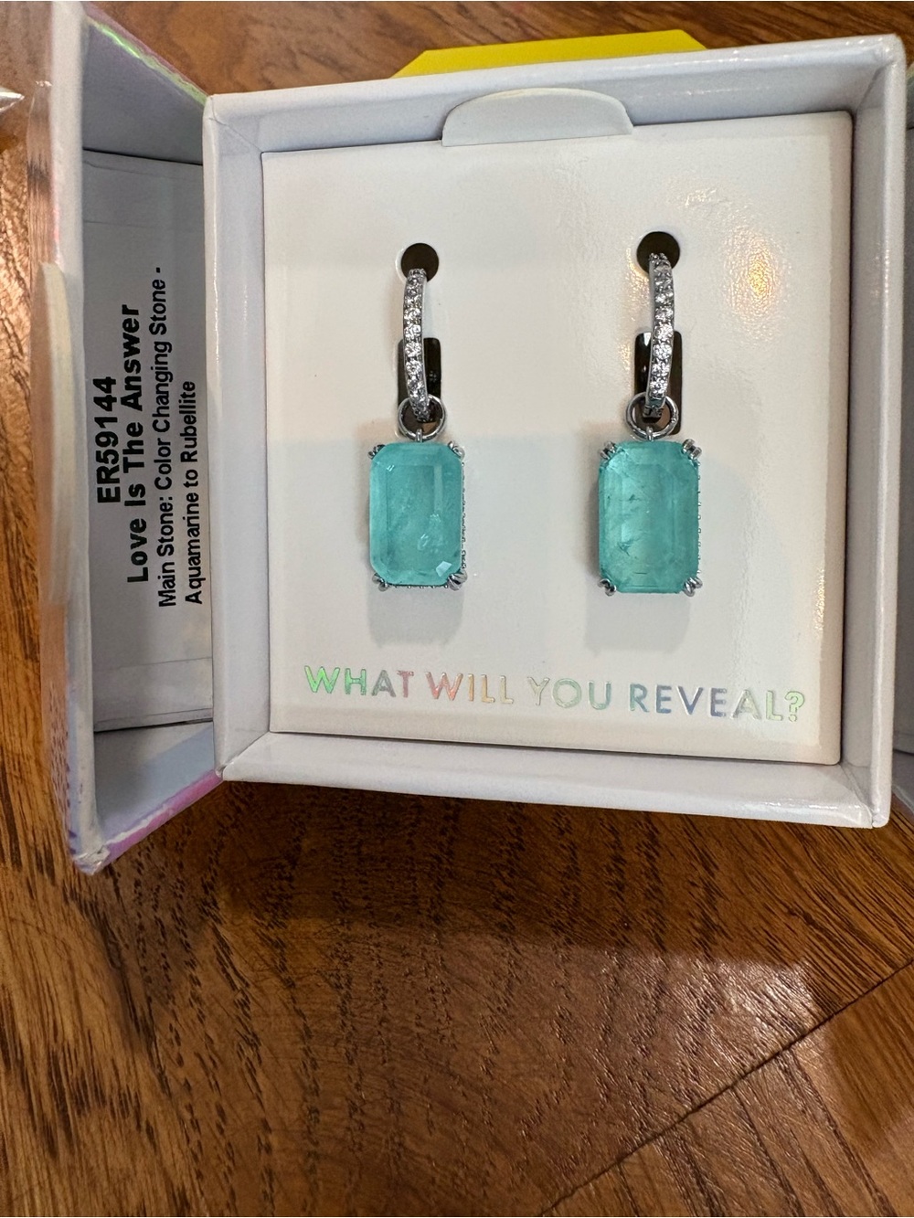 BP Mental Health Earrings With Removable Aquamarine Charms